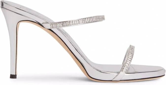 Giuseppe Zanotti Iride sandalen verfraaid met kristallen Zilver