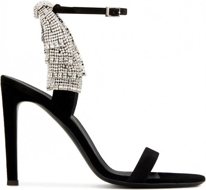 Giuseppe Zanotti Jamila verfraaide sandalen Zwart