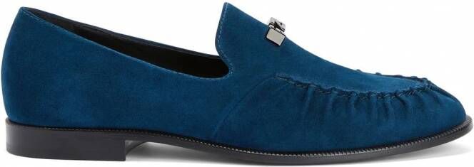 Giuseppe Zanotti Jareth suède loafers Blauw