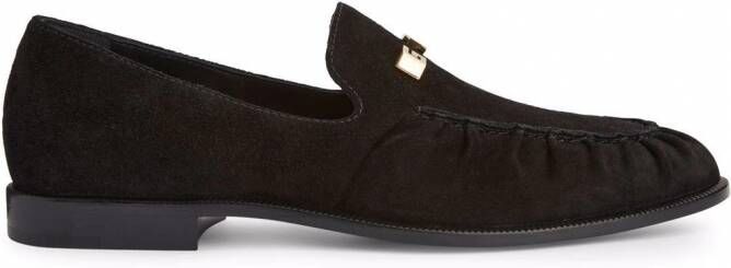 Giuseppe Zanotti Jareth suède loafers Zwart