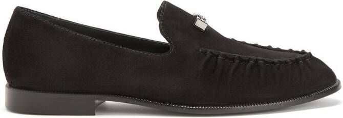 Giuseppe Zanotti Jareth suède loafers Zwart