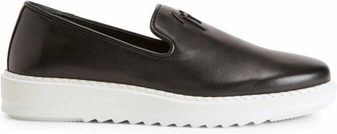 Giuseppe Zanotti Klaus leren loafers Zwart