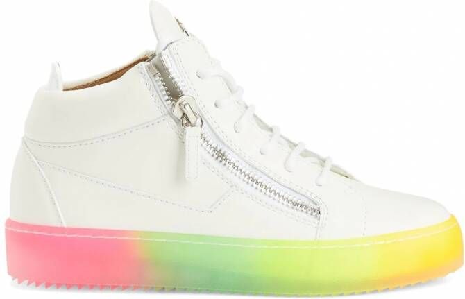 Giuseppe Zanotti Kriss sneakers met regenboogprint Wit