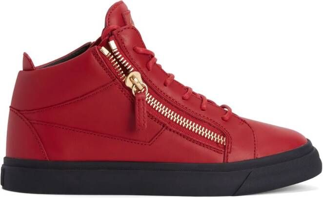 Giuseppe Zanotti Kriss sneakers met ritsdetail Rood