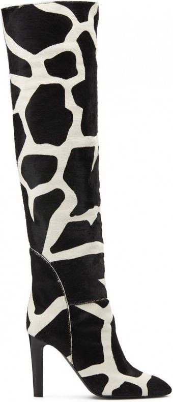 Giuseppe Zanotti Laarzen met giraffe print Zwart