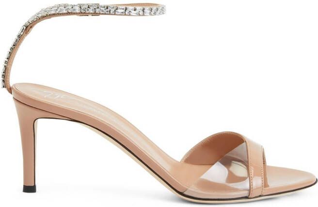 Giuseppe Zanotti Leeah sandalen met kristal Beige