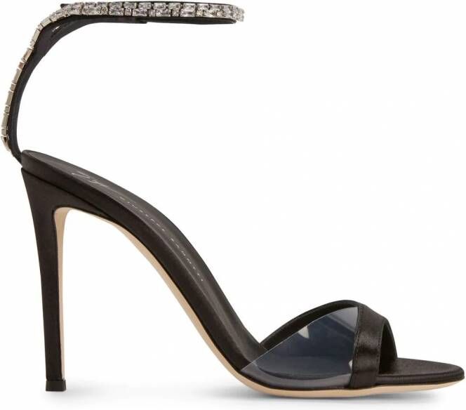 Giuseppe Zanotti Leeah sandalen met kristal Zwart