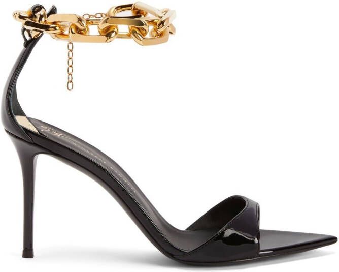 Giuseppe Zanotti Leren sandalen Zwart