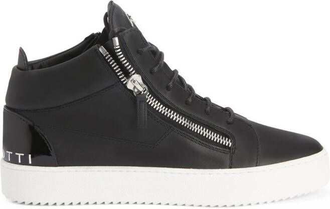 Giuseppe Zanotti Leren sneakers Zwart