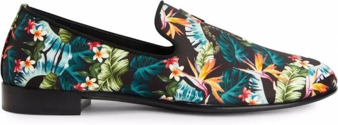 Giuseppe Zanotti Lewis loafers met print Zwart