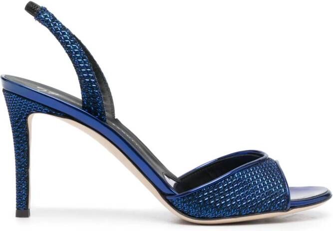 Giuseppe Zanotti Lilibeth leren slingback pumps Blauw