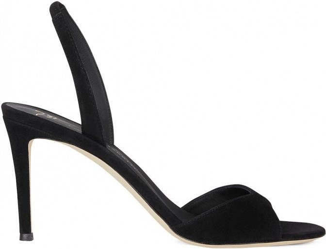 Giuseppe Zanotti Lilibeth slingback stiletto sandalen Zwart