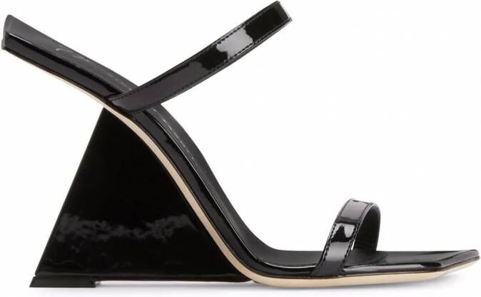 Giuseppe Zanotti Lilii Borea sandalen met sleehak Zwart