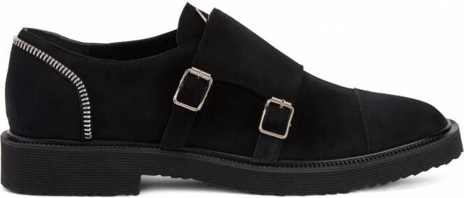 Giuseppe Zanotti Loafers met rits afwerking Zwart