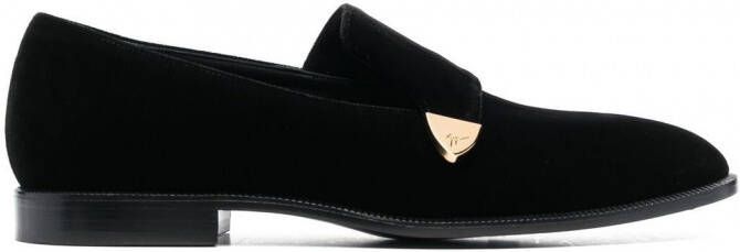 Giuseppe Zanotti Fluwelen loafers Zwart