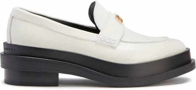 Giuseppe Zanotti Malick loafers met logoplakkaat Wit