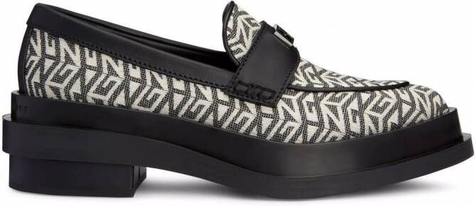 Giuseppe Zanotti Malick loafers met monogram Zwart