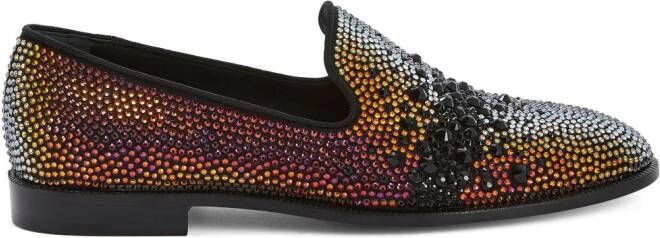 Giuseppe Zanotti Marthinique loafers verfraaid met kristallen Zwart