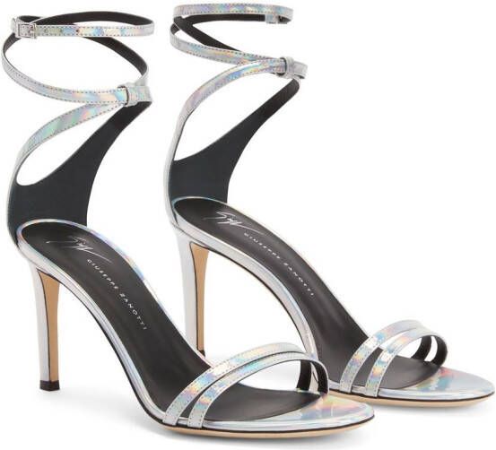 Giuseppe Zanotti Metallic sandalen Zilver