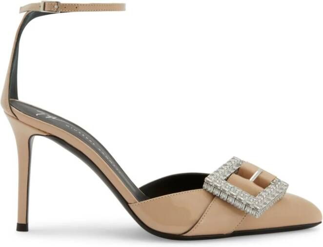 Giuseppe Zanotti Miss Buckle pumps met gesp Bruin