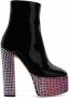 Giuseppe Zanotti Morgana Strass laarzen Zwart - Thumbnail 1