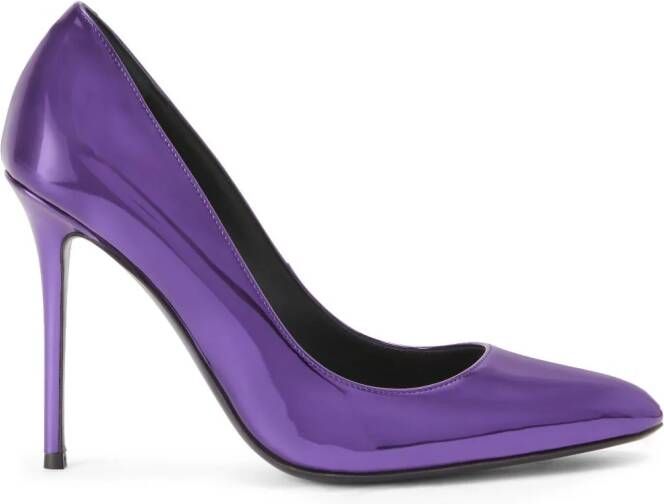 Giuseppe Zanotti Pumps met lakleren hak Paars