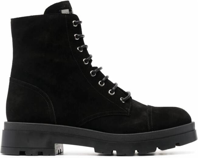 Giuseppe Zanotti Rombos combat boots Zwart