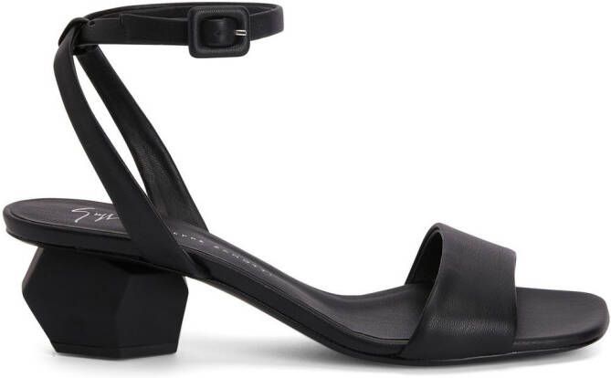 Giuseppe Zanotti Rozalie sandalen met blokhak Zwart