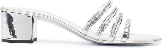 Giuseppe Zanotti Sandalen met open neus Zilver