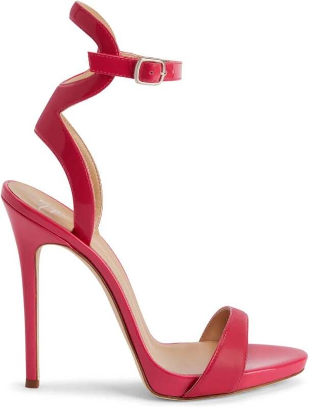 Giuseppe Zanotti Sandalen met plateauzool Rood