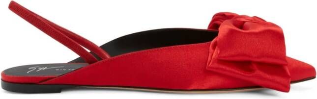 Giuseppe Zanotti Sandalen met strikdetail Rood