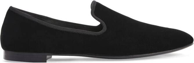 Giuseppe Zanotti Seymour fluwelen loafers Zwart