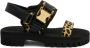 Giuseppe Zanotti Shyan chunky suède sandalen met print Zwart - Thumbnail 1