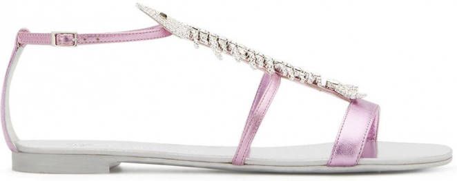 Giuseppe Zanotti Slim sandalen met open neus Roze