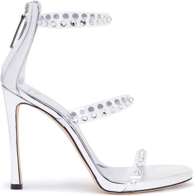 Giuseppe Zanotti Stiletto sandalen Zilver