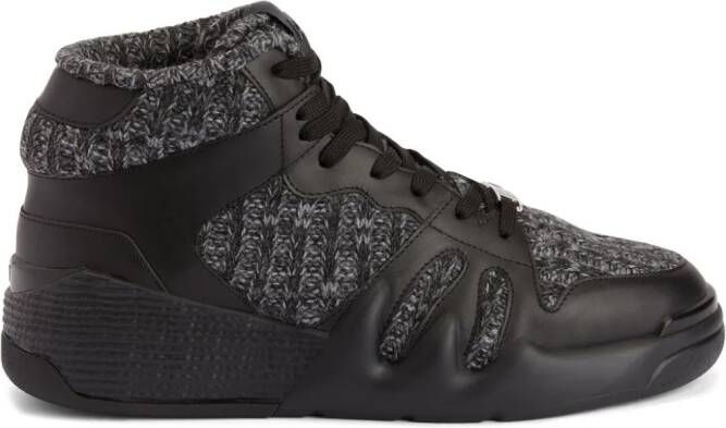 Giuseppe Zanotti Talon sneakers met gebreide vlakken Zwart