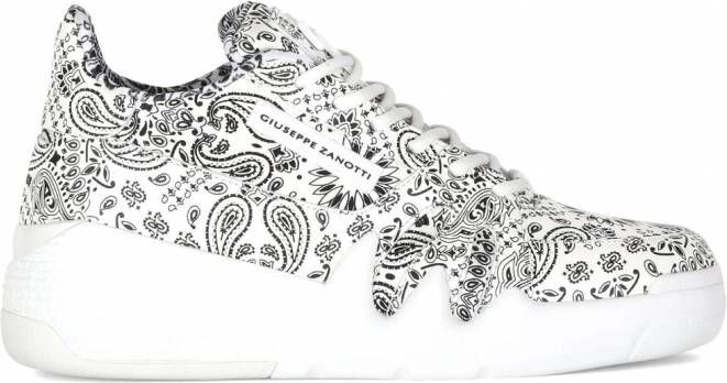 Giuseppe Zanotti Talon sneakers met paisley-print Wit