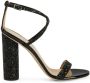 Giuseppe Zanotti Tara sandalen met glitter Zwart - Thumbnail 1