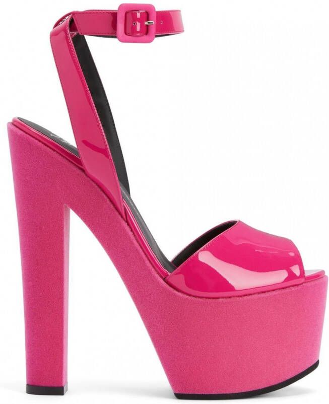 Giuseppe Zanotti Tarifa sandalen met plateauzool Roze