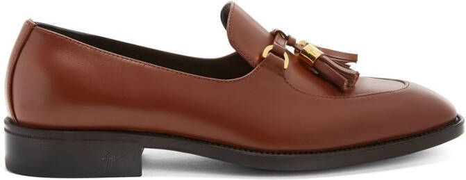 Giuseppe Zanotti Leren loafers Bruin