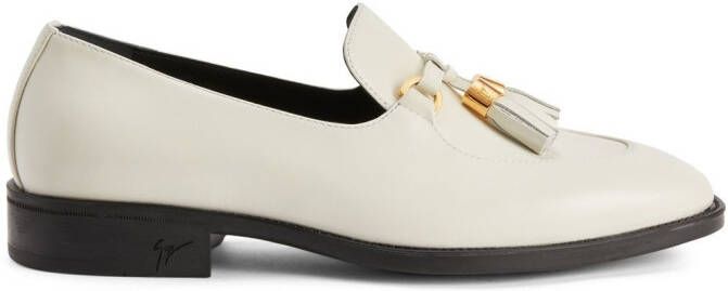 Giuseppe Zanotti Leren loafers Wit