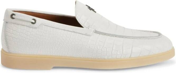 Giuseppe Zanotti The Maui leren loafers Wit