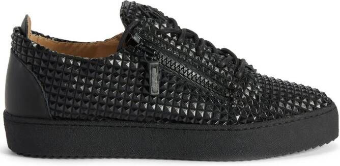 Giuseppe Zanotti The New Manhattan sneakers verfraaid met studs Zwart