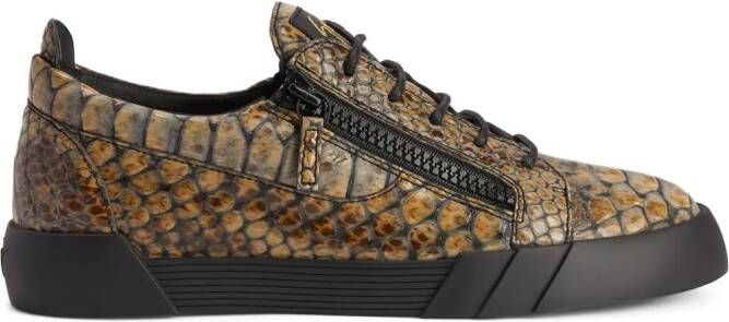 Giuseppe Zanotti The Shark 5.0 leren sneakers Bruin