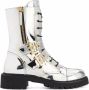 Giuseppe Zanotti Tifa metallic laarzen Zilver - Thumbnail 1