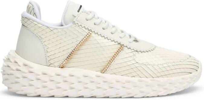 Giuseppe Zanotti Urchin leren sneakers Wit