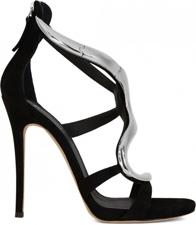 Giuseppe Zanotti Venere metallic sandalen Zwart