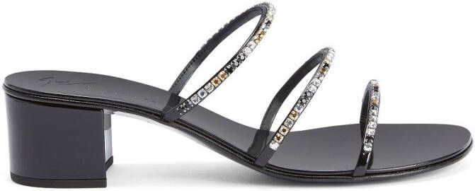 Giuseppe Zanotti Verfraaide sandalen Zwart