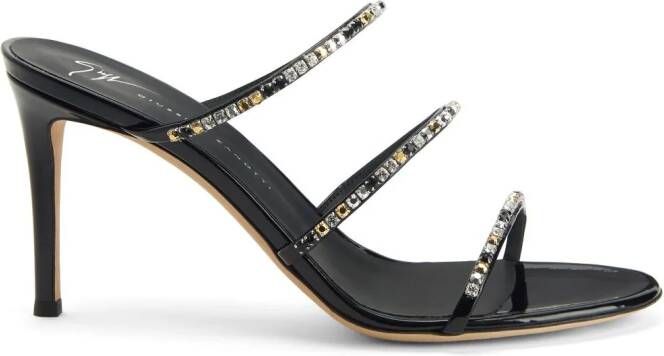 Giuseppe Zanotti Verfraaide sandalen Zwart