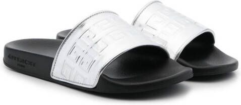 Givenchy Kids Teenslippers met logo Grijs